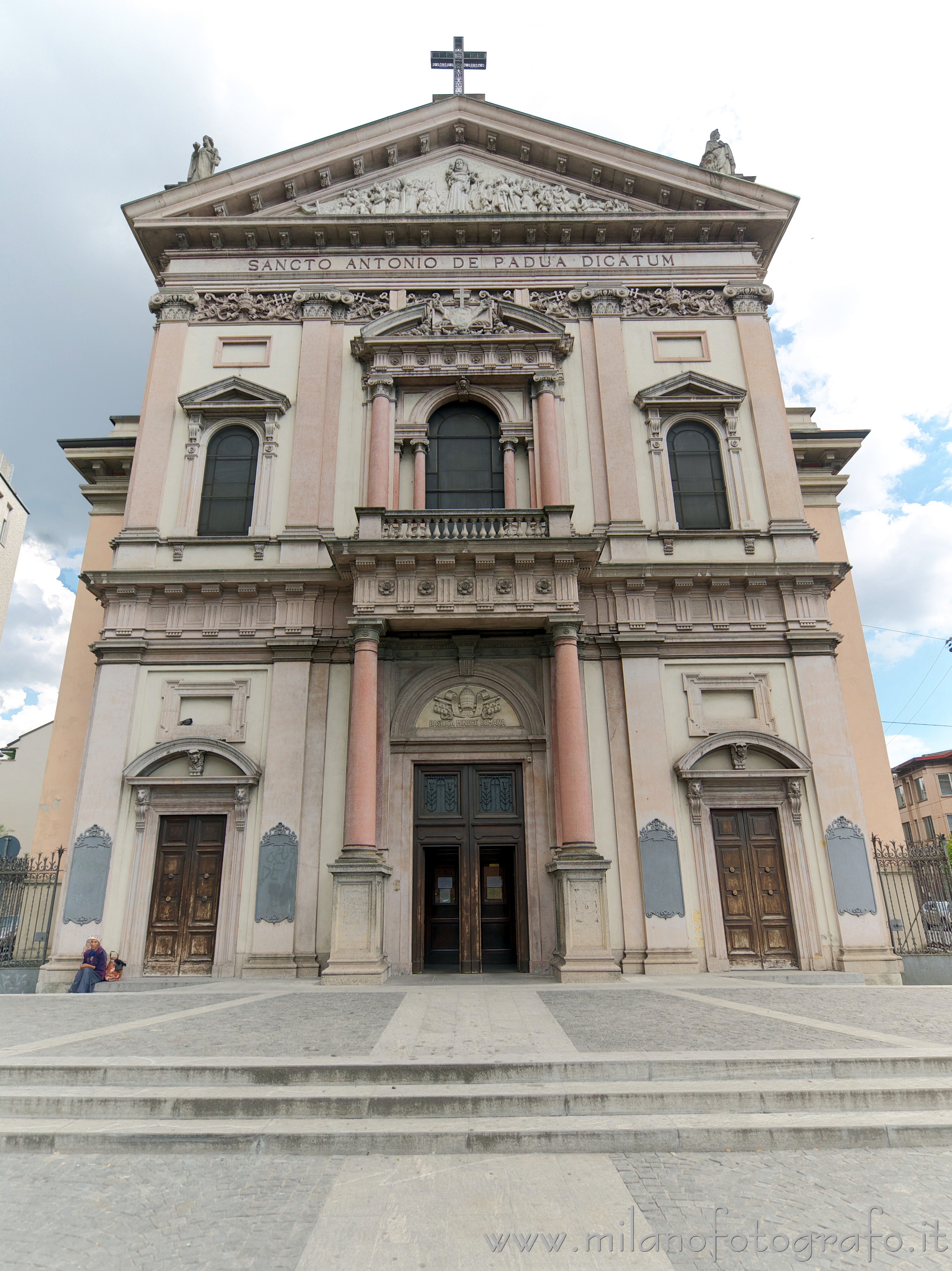 Milan (Italy) - Neolaterenaissance facade of the Sanctuary of Sant'Antonio da Padova